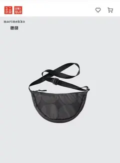 ユニクロ　UNIQLO マリメッコ　ラウンドミニショルダーバッグ　ブラック