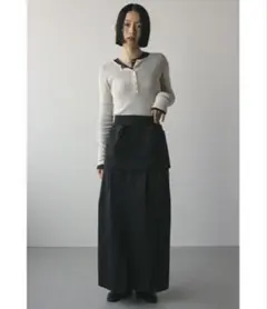 STYLEMIXER ロングスカート•ベルトセット ブラック