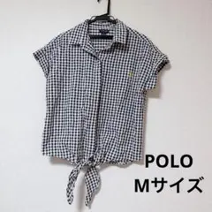 POLO ギンガムチェック 半袖シャツ M レディース トップス シャツ