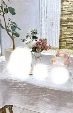 ウェルカムスペース 7点 花 花瓶 白布 鏡フォトフレーム クレイケーキ