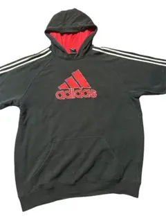 adidas ブラック/レッド パーカー