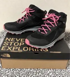 ザ・ノースフェイス トレッキングシューズ スニーカー 24.0cm 黒 ピンク
