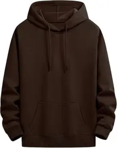 パーカー メンズ Mサイズ　裏起毛 長袖 フード 無地　茶色