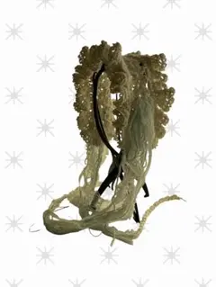 ヘッドドレス バブーシュカ 天使界隈 フェアリーコア ホワイトブルー