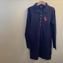 Ralph Lauren ダークネイビー 長袖ポロシャツ