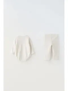 ZARA ザラ ストライプ ボディスーツ＆レギンス セット　女の子　ベビー服のサムネイル