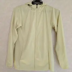 GU SPORTS フルジップフード付きパーカー Sサイズ ライトイエロー