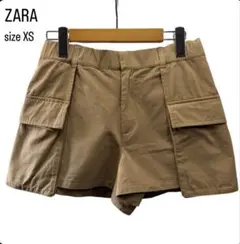 ZARA ベージュ カーゴショートパンツ ミニスカート　　XS