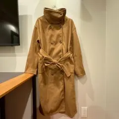 【新品未使用】スタンドカラー ダブルブレスト ロングコート