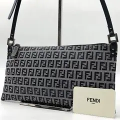 極美品✨フェンディ アクセサリーポーチ ズッキーノ FF柄 キャンバス レザー