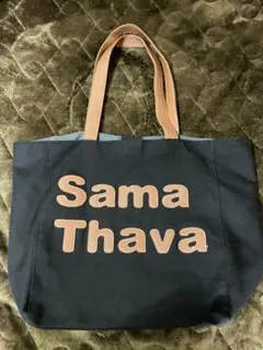 【Samantha】【難ありの為、ラストお値下げ】ロゴ入り トートバッグ　黒色