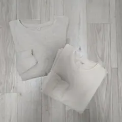 【UNIQLO】ユニクロ　ワッフルクルーネックT M 2枚セット