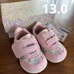 IFME 花柄ピンクベビースニーカーイフミー