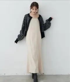 【美品】Aunt Marie's マーメイドラインロングキャミワンピース