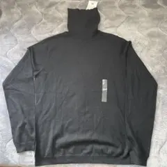 エクストラファインメリノウール タートルネックセーター ブラック　ユニクロ