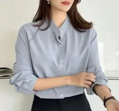 Dazy 薄紫 ボタンシャツ　ブルーシャツのサムネイル