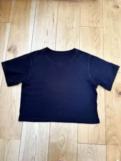 andme アンドミー コットンミニTシャツ ブラック M クロップド丈のサムネイル