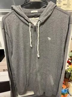 Abercrombie & Fitch メンズジップパーカー Mサイズ グレー