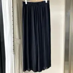 【美品】UNIQLO シフォンプリーツスカートパンツ ブラック M