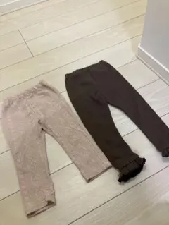 mamarakuパンツ 2点セット ピンク ブラウン