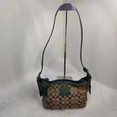COACH コーチ 12594 シグネチャー ショルダーバッグ グリーン レザー
