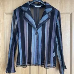 Aton Rose シースルー ストライプジャケット