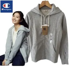【新品】チャンピオン スウェットジップパーカー レディース グレー Mサイズ