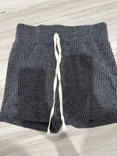 anonbaby リブショートパンツ ダークグレー