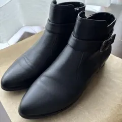 artemis by DIANA 本革ベルテッドショートブーツ 24㎝ブラック