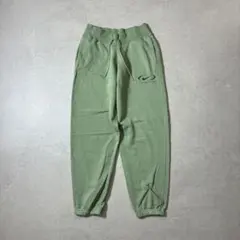 NIKE スウェットパンツ グリーン 裏起毛 M若草色裾リブ