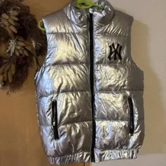 【美品】BOLLINI 中綿ベスト シルバー　50サイズ