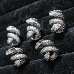 龍 大粒 スペーサー(ロンデル)パーツ 存在感のあるパーツ 5個まとめ売り