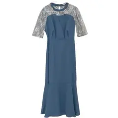 パーティドレス／Iラインワンピース　ブルー