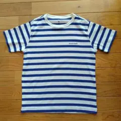 mont-bell ボーダーTシャツ 150cm　半袖　ブルー