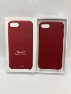 純正品　iPhone 7/8/SE 用レザーケース レッド