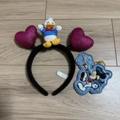 ディズニー ドナルド カチューシャ キーホルダー セット