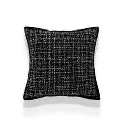 刺繍 クッションカバー ソファー モダン 枕 リビング ツイード k0212a