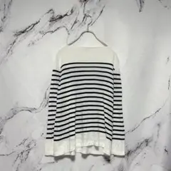 【ニコアンド】長袖カットソー Tシャツ ボーダー柄 サイズ3のサムネイル