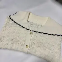 美品　シールームリン　ニット　カーディガン　トップス　襟