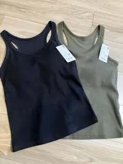 新品タグ付き　UNIQLO レーサーバックブラトップ 2枚セット Sサイズ