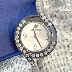 スワロフスキー 腕時計 バングルウォッチ ラブリークリスタル シルバー　卒入学