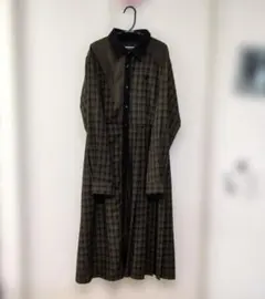 【ビバリーヒルズ ポロクラブ/ニコルクラブ】プリーツ　シャツワンピース　長袖