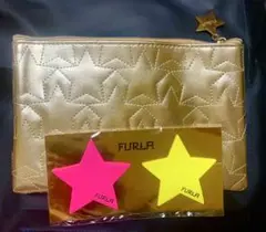 雑誌付録　FURLA ゴールド スター ポーチ 付箋セット
