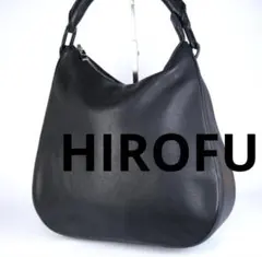値下★HIROFU 黒 レザー ショルダーバッグのサムネイル