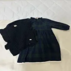 petit main ワンピース　フリルベスト　セット