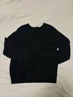 ユニクロ　ウォッシャブルコットンＶネックセーター　Ｍ　ニット　黒