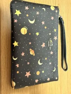 COACH コーチ 薄型ウォレット　ポーチ　宇宙柄のサムネイル