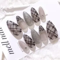 3573 ネイルチップ 量産型 ワンホン フレンチガーリー 韓国 地雷 オーダー