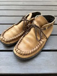 ベージュ モカシンスタイルブーツのサムネイル