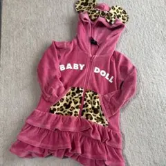 BABYDOLL ベビードール ミニーちゃんワンピース100cm ピンク豹柄
